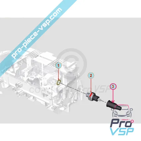 Capuchon connecteur de sonde de pression d'huile pour moteur Lombardini Focs Progress 502 523