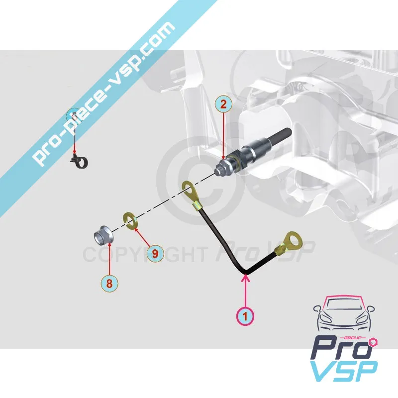 Câble de liaison bougie pour moteur Lombardini Focs Progress 502