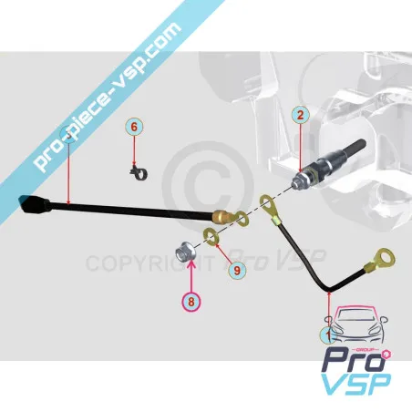 Ecrou de bougie de préchauffage pour moteur Lombardini Focs Progress 502