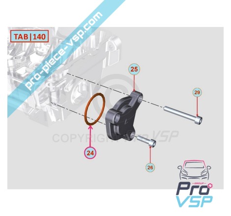 Cabo de motor original O-ring Lombardini Focs Progress