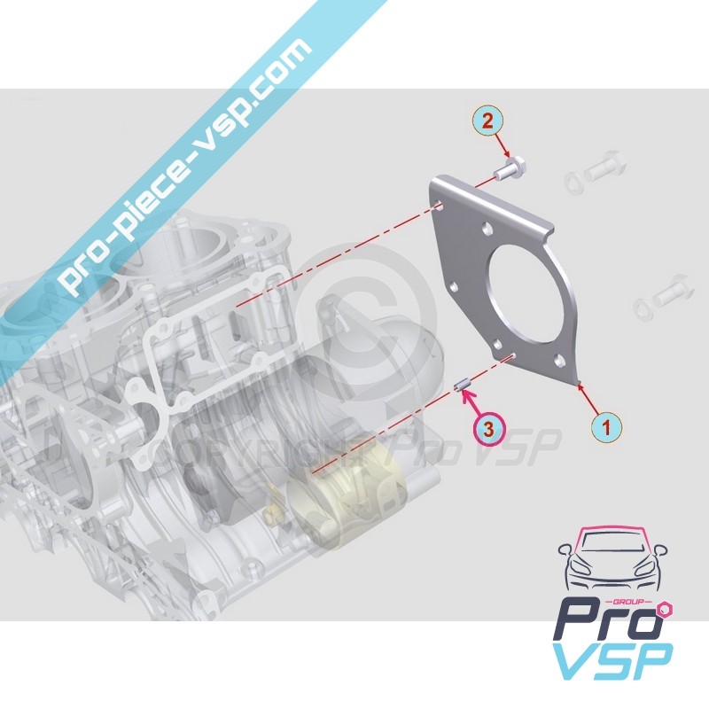 Starter support centering pin