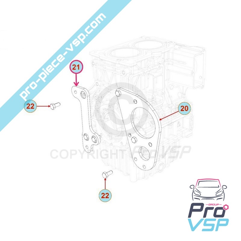 Soporte frontal izquierdo del motor