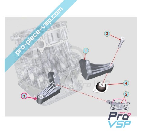 Front engine holder right