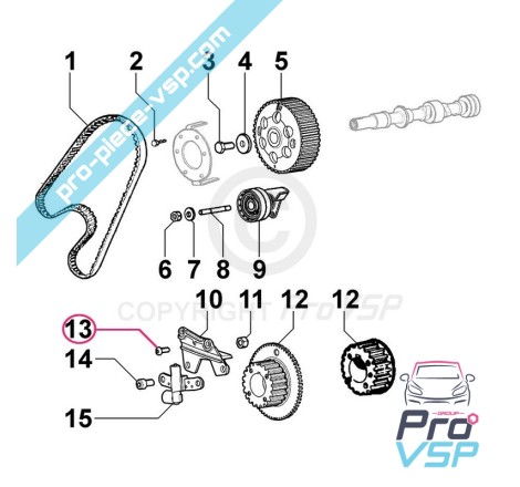 Parafuso de suporte de sensor de fase