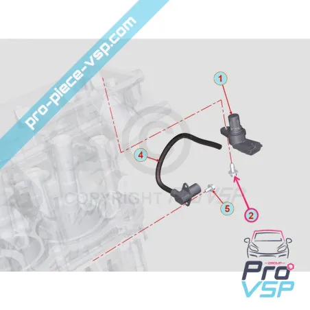 Vis de capteur de phase pour moteur Lombardini DCI