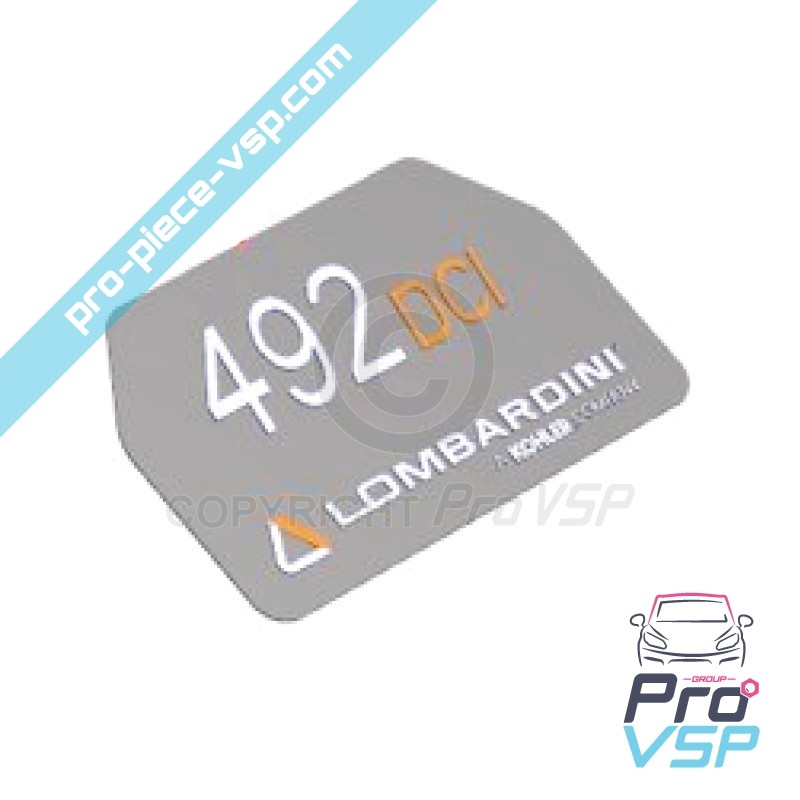 Adesivo do cache do motor do motor Lombardini DCI LDW 492