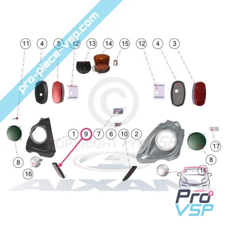 Focul de foc de zi pentru Aixam Impulsion D-Truck