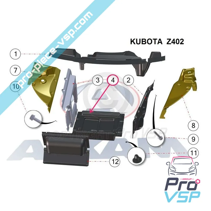 Izolarea fonică sub motorul original pentru Aixam Mega