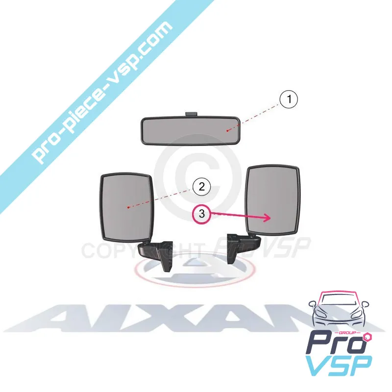 Right mirror for Mega D-Truck