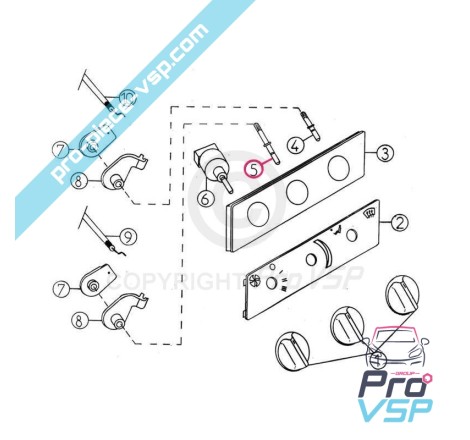 Axe long de façade de chauffage pour Aixam 300 400 500