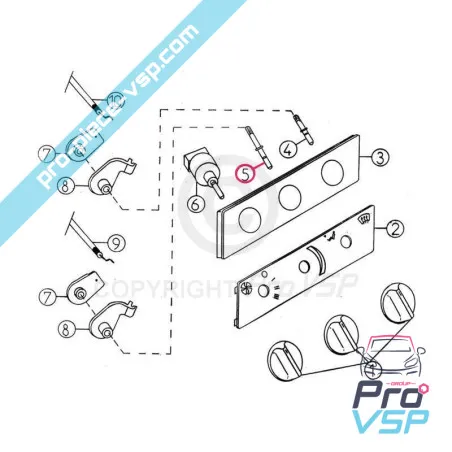 Axe long de façade de chauffage pour Aixam 300 400 500