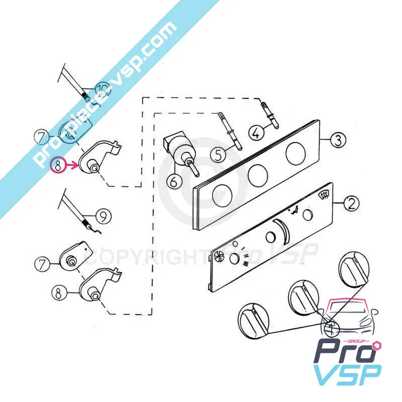 Heizscheide Haltelhebel für Aixam 300 400 500