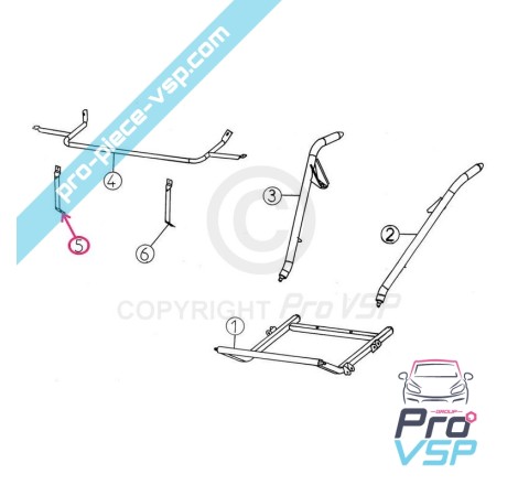 Taking right of front bumper support