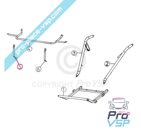 Taking right of front bumper support