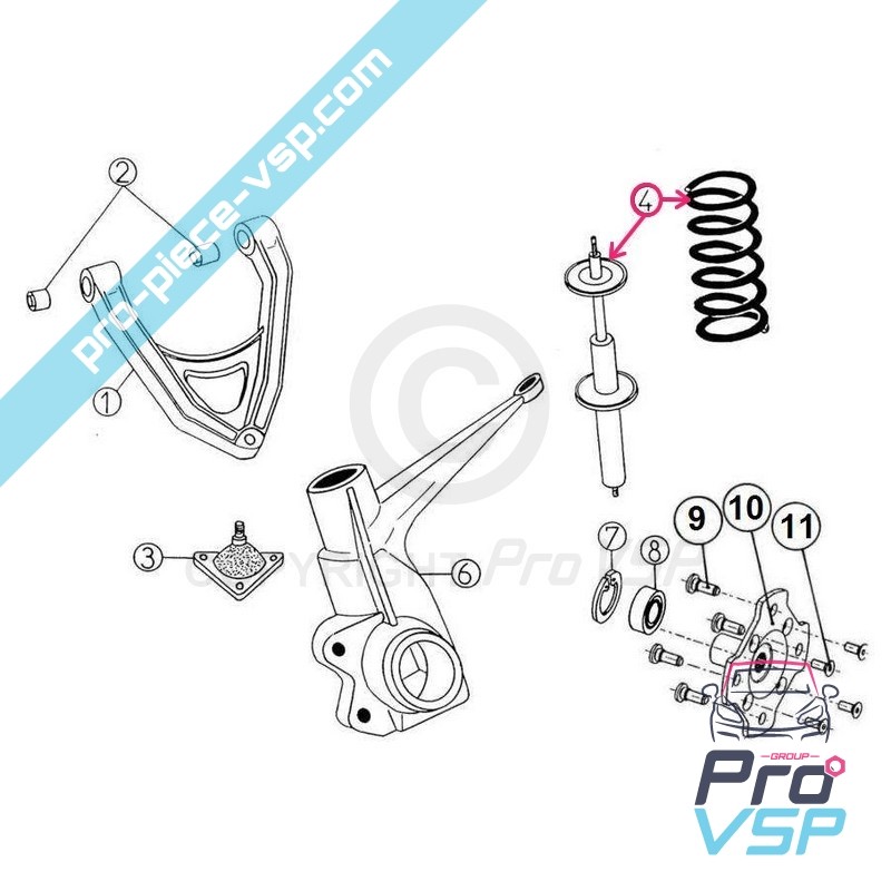 Front shock absorber