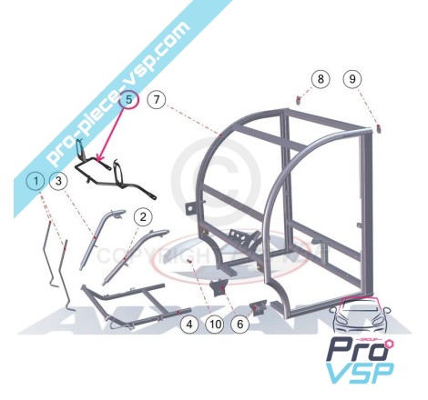 Soporte de impacto frontal