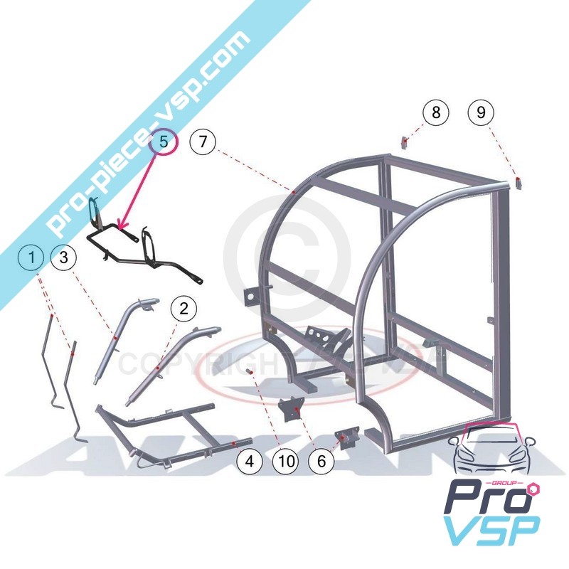 Soporte de impacto frontal