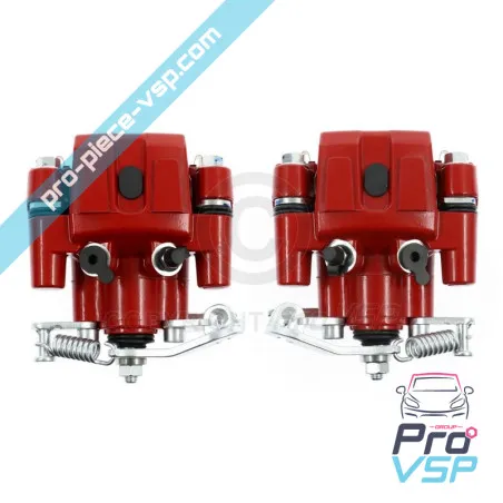 Red rear brake caliper kit for microcar ligner Due