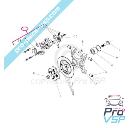 Kit de calibrador de freno trasero