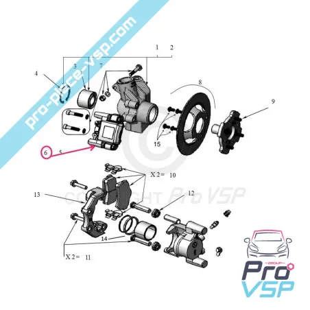 Frontbremse ruhig rechts für Ligier Microcar Dué