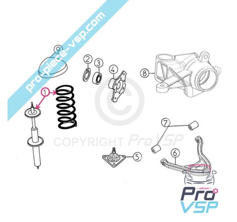 Front shock absorber