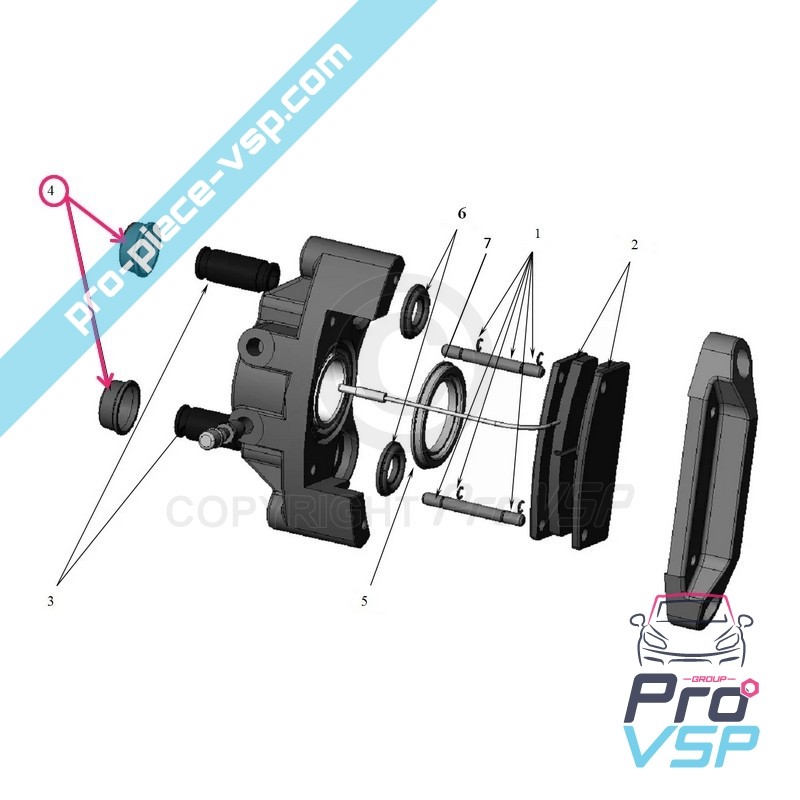 Brake stirrup column