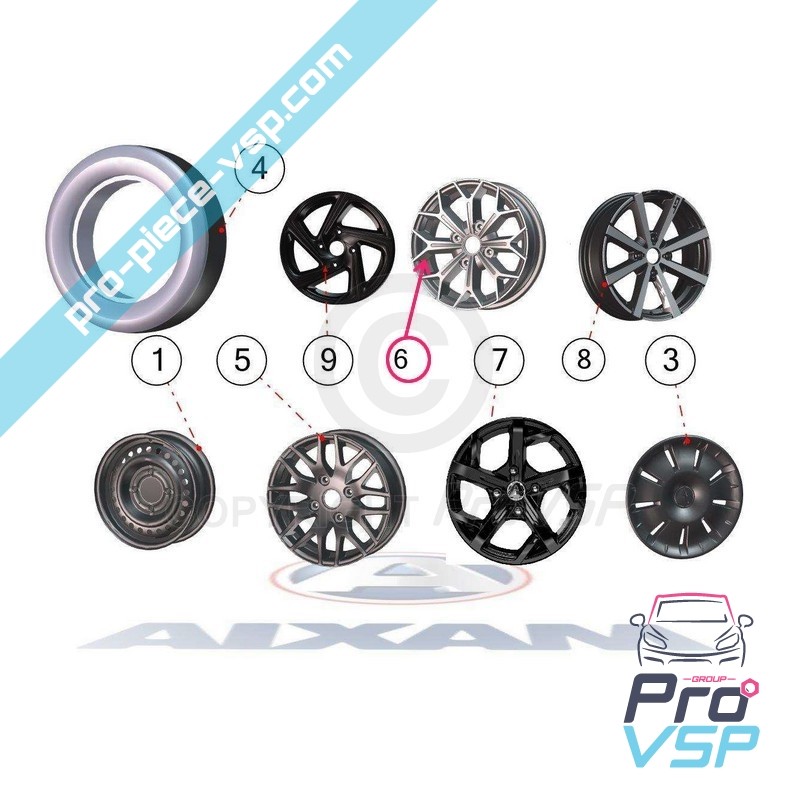 14-inch aluminum rim