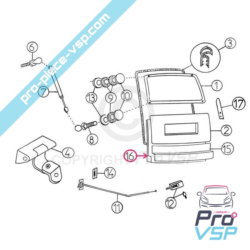 Pannello di hatchback
