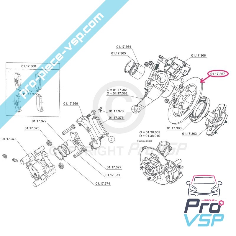 Front brake disc