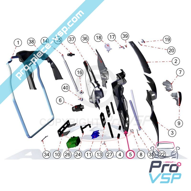 Painel de hatchback