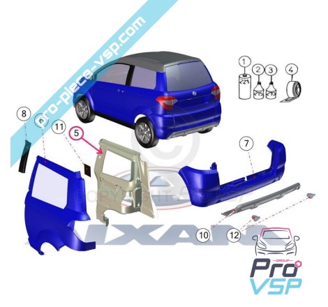 Left trunk trim