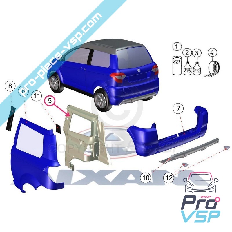 Left trunk trim