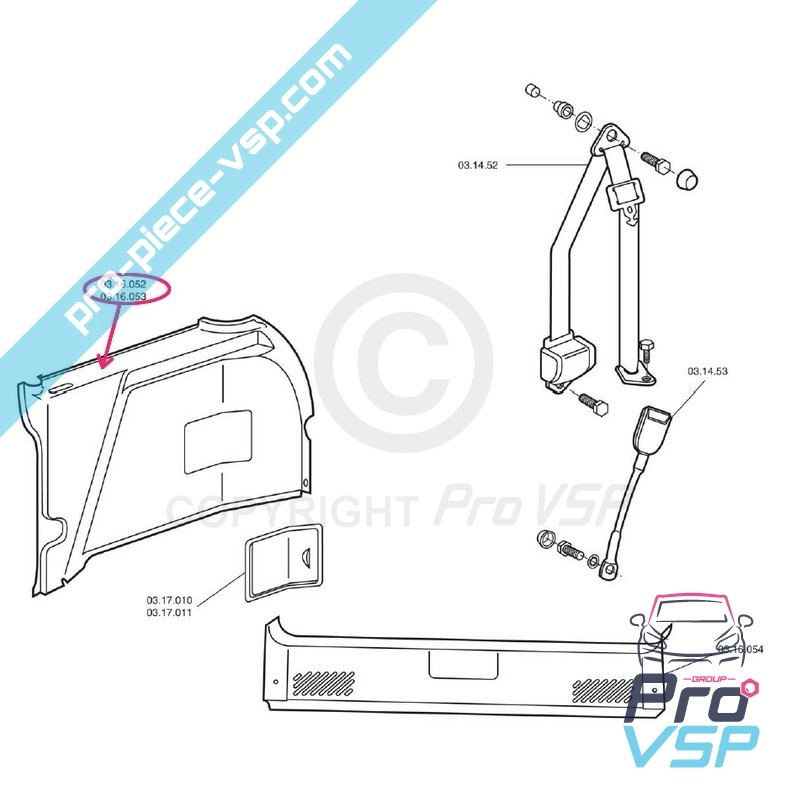 Left trunk trim