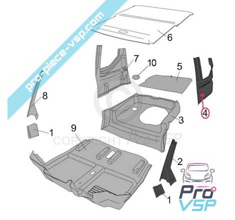 Left trunk trim