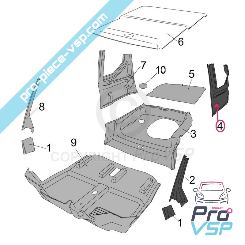 Left trunk trim