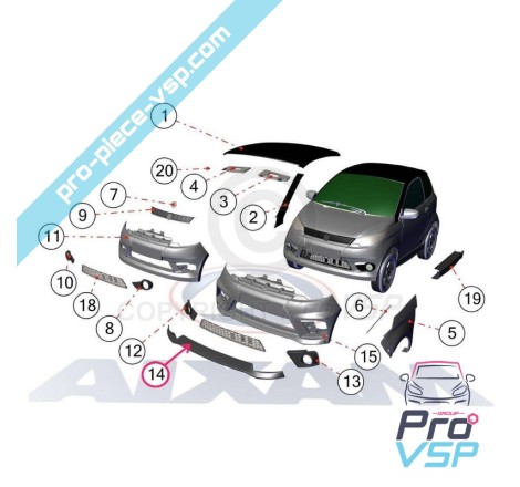 Front bumper spoiler