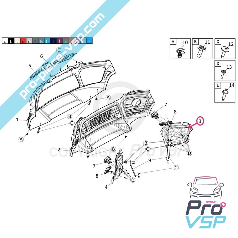 Right fog bracket