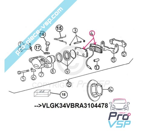 Front brake pads