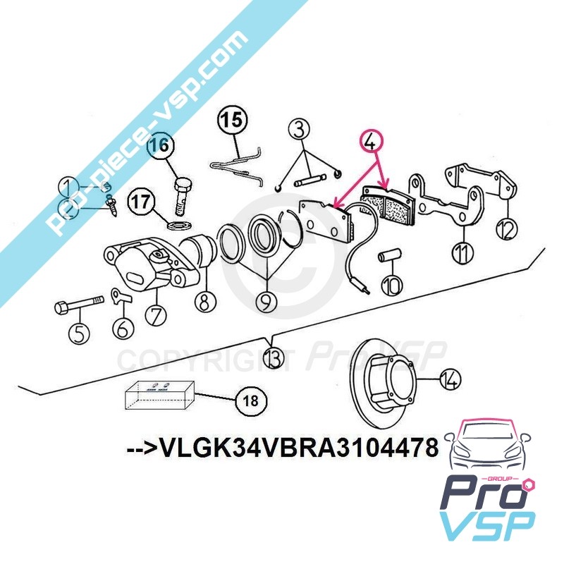 Front brake pads