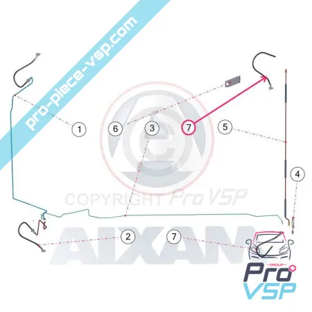 Rear brake hose Origin