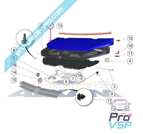 Outer bonnet panel