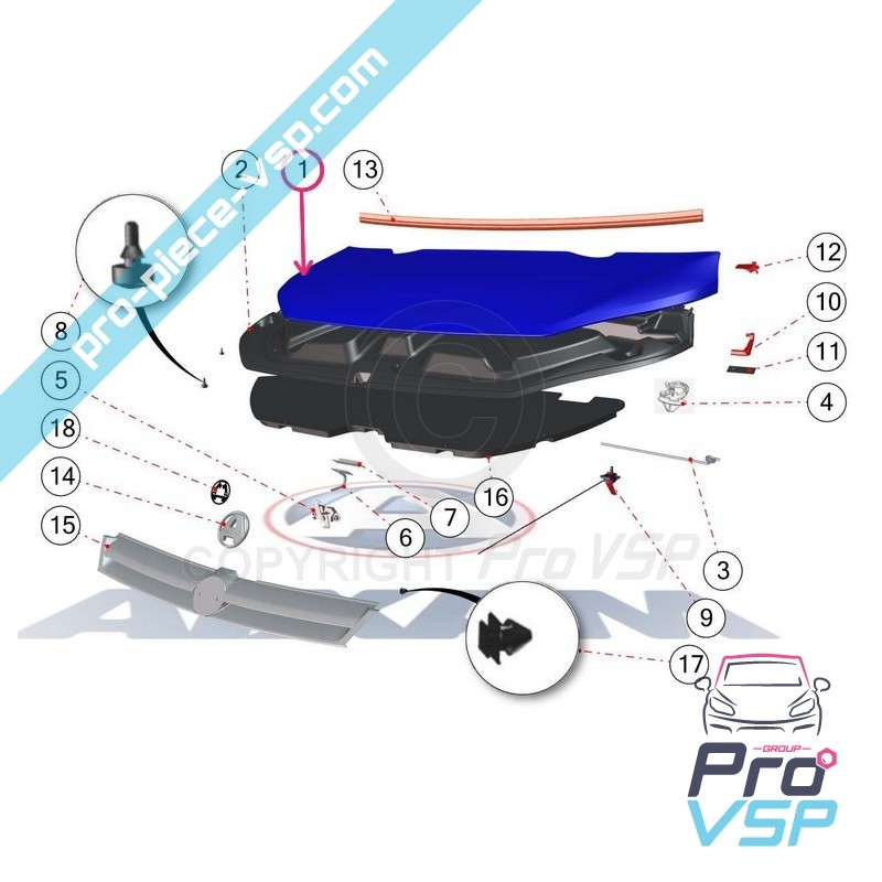Outer bonnet panel