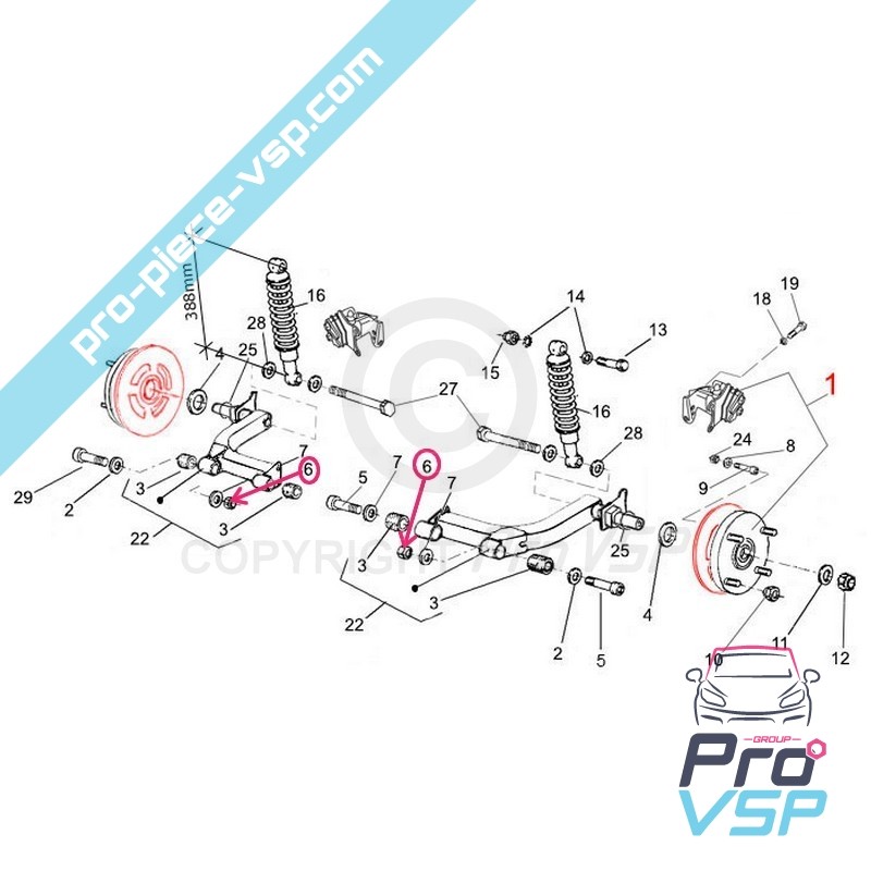 Rear hub axis nut