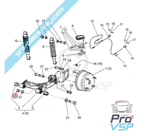 Rear hub axis