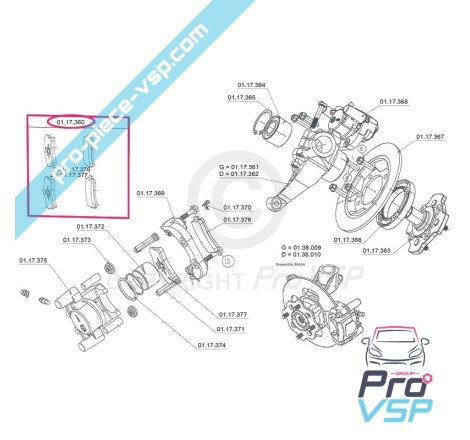 Front brake pads