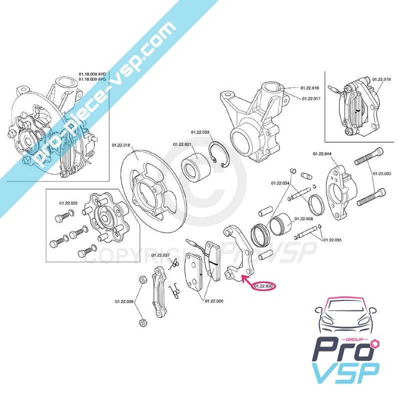 Front brake caliper support