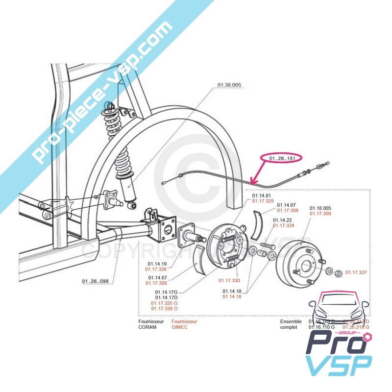 Hand brake cable