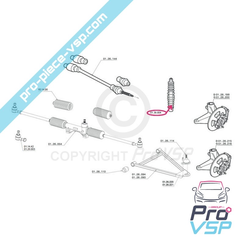 Front shock absorber