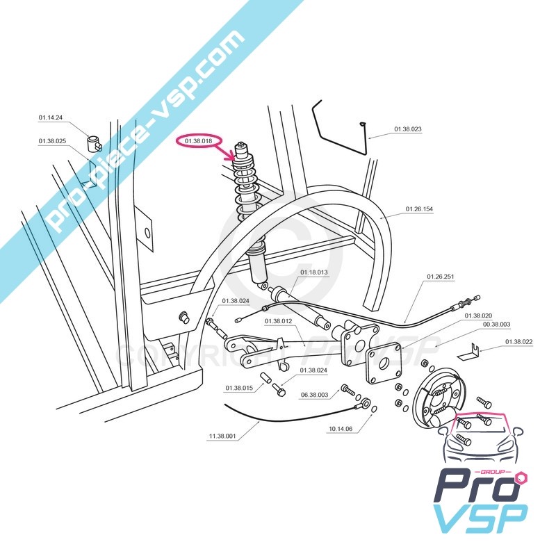 Rear shock absorber