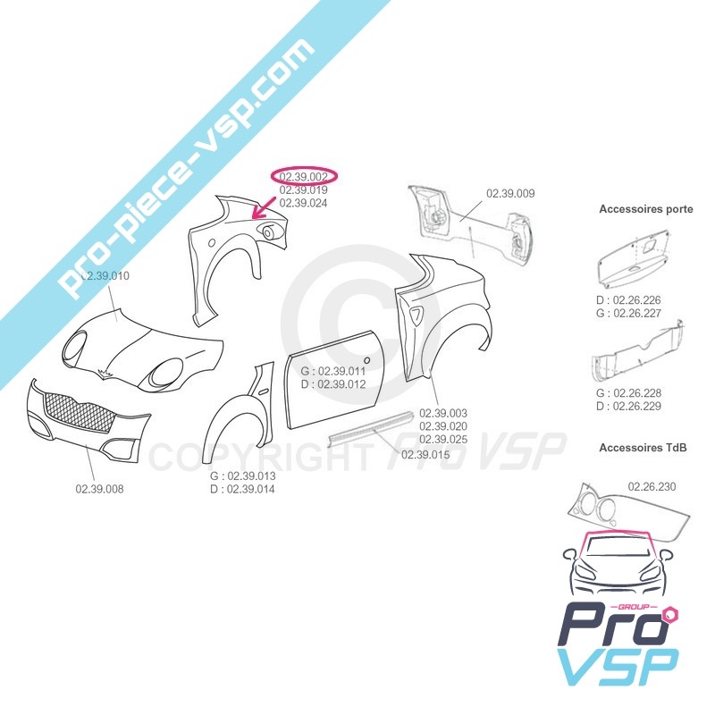 Right rear wing
